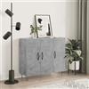 KTHLBRH Mobiletto Multiuso Madia Ingresso Credenza Soggiorno Vetrina Credenza Grigio Cemento 90x34x80 cm in Legno Multistrato Adatto per Sala da Pranzo, Ingresso, Corridoio e Soggiorno