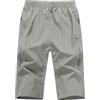 MakingDa Pantaloncini da uomo a 3/4 di lunghezza estivi, pantaloni sportivi casual, pantaloni corti da palestra, corsa, allenamento, pantaloni corti sotto il ginocchio con elastico in vita tasche con cerniera,