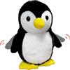 YH YUHUNG Peluche Pinguino Cammina e Parla - Ripete le tue parole con voce chiara, batte le ali mentre cammina, morbido peluche, uso con un solo interruttore, 3×AAA (non incluse)