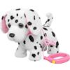 YH YUHUNG Giocattolo Cane che Cammina e Abbaia con Guinzaglio,Dalmata Cane Peluche interattivo Animali per bambini, dai 3 Anni in su