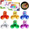 SCIONE Confezione da 6 Fidget Spinner LED per Bambini - Trottole Girevoli con Luci Multicolore, Giocattoli Anti-Stress per Bambini e Bambine, 5.69cm