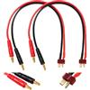YIXISI 2 Pezzi T-Plug a 4.0 Spina a Banana RC Carica Batteria Cavo, T-Plug Connettore a 4.0mm Spina a Banana con Cavo in Silicone 30cm 14AWG, per RC Helicopter Quadcopter Lipo Batteria