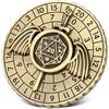 Keller & Weber DND Ruota Dadi Spinner, Gyro di Dito, 7-in-1 Metallici D&D Dadi, Spinner di Dadi a Roulette Spada Alata, Regali di D&D con Scatola Regalo, Accessori per Giochi di Ruolo e Giochi di Società, Bronzo