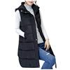 riou Piumino Smanicato Gilet Lungo Donna Ripiegabile Impermeabile Leggero Donna Lunga Giubbino Down Jacket Piumino Leggero Caldo Giacche Trapuntato Slim Piumini Invernale