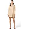Oltre: Vestito Maniche Lunghe in Raso Beige. 52 Stagione Autunno Inverno 2024