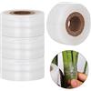 KYSUN 4pcs 100mx3cm Nastro per innesto piante, Film Innesto, Pellicola Estensibile, Biodegradabile Trasparente Autoadesive Barriera Dell'umidità Piante Riparazione Nastro Innesto per Alberi da frutto, Vivai
