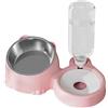 Generic Set di ciotole per cibo per gatti, piatti inclinati, 26 x 16 x 14 cm, in acciaio inox, dispenser automatico per acqua, per gatti, cani, cuccioli e gattini