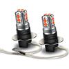 Ruiandsion Lampadine fendinebbia a LED H3, 6-40 V, colore rosso, super luminose, chip 2835 10SMD, per fendinebbia auto (confezione da 2)