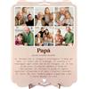 nagu® Papà. Regali per il Papà. Quadro Personalizzato con Foto per Compleanno o Festa del Papà. Biglietto Regalo in Legno 30 x 22 cm per Regali Personalizzati. Include lettere e numeri adesivi
