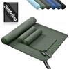 Fosdaling Set di 3 asciugamani in microfibra: grandi 160 × 80 cm & 2 piccoli 80 × 40 cm, ad asciugatura rapida, asciugamano da bagno, asciugamano da viaggio, asciugamano fitness e sport, asciugamano