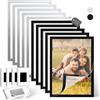 Siyrdxcbt KA-003 magnetico telaio 15 Pz A5 Cornice Magnetica Autoadesiva Cornici Adesive da Parete Nere e Argento Cornici Magnetiche in PVC Documenti Sostitutivi Poster Pittura al Diamante Promozioni