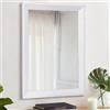 AAZZKANG Specchio da parete rustico rettangolare con cornice in legno specchio fattoria camera da letto bagno appeso specchio decorazione da parete decorativo