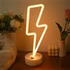 Aslanka Luce notturna LED flash - USB/batteria, luce al neon per camera da letto, decorazione per bambini, decorazione salone di anniversario (bianco caldo)