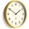 Newgate® Number Three Echo Orologio a parete | Orologio a tondo moderno | 37cm | Giallo | Numeri facili da leggere | Ideale per cucina, soggiorno o ufficio