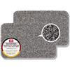 Astra Tappeto antisporco interno Set di 2 40x60 cm - Zerbino lavabile antracite 100% cotone - Entra ASSORBENTE - Tappetino antiscivolo facile da pulire