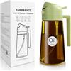 YARRAMATE Spruzzino Olio in Vetro Luce Blocco Scuro Ambrato per Friggitrice Aria 2 in 1, 470 ml Dosatore Bottiglia e Oliera Spray da Cucina, Nebulizzatore per Alimenti (Verde)