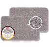 Astra Tappeto antisporco interno Set di 2 40x60 cm - Zerbino lavabile grigio 100% cotone - Entra ASSORBENTE - Tappetino antiscivolo facile da pulire