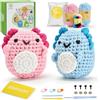 Zepiany Amigurumi - Kit per uncinetto per principianti, con video tutorial passo-passo, per adulti e bambini, 2 Axolotl