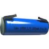 Generic Batteria a Litio 18500 Yabo HQ 3.7V 2Ah 2000mhA con lamelle terminali a saldare - dimensioni:18mmx50mm