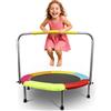 HLC Trampolino Elastico per Bambini Casa Esercizi Rotonda Trampolino Pieghevole Bambini Trampolino Rebounder 94 cm con Manico