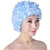 Generic Cuffia da nuoto da donna, stile vintage, con fiori e petali floreali, cuffia da bagno in stile retrò, cuffia da bagno da donna a pelo lungo e corto, per parchi acquatici e piscina