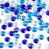 HAKACC Irisend, 120 pietre di vetro blu, pietre decorative bianche, pietre piatte iridescenti di vetro, decorazione per mosaico, decorazione cabochon