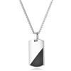 GAVU Collana in Acciaio Inox da Uomo con Ciondolo Dog Tag Piastrina Bicolore 60cm