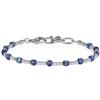 GAVU Bracciale da Uomo in Lapislazzuli e Acciaio Inossidabile, Bracciale di Perline Sfaccettate di Pietre Naturali