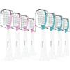 Ofashu Testine di Ricambio, Spazzole di Ricambio per Bambini Compatibili con Philips Sonicare per Bambini, Mini Spazzole di Ricambio (Rosa/Verde-7 anni, 8 pezzi)