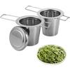 ZHYLUO 2 Pezzi Infusore Per Tisane, Filtri Da Tè Filtro Per Tè In Acciaio Inox Filtri,Coperchio e manico Pieghevole - Maglia Ffine, Adatta Alla Maggior parte Delle Tazze e Ciotole da tè