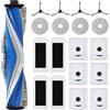 BUCOMTU Set di accessori da 19 pezzi per aspirapolvere robot per ECOVACS DEEBOT T30S/ T30S PRO, 1 spazzola principale in gomma, 4 filtri HEPA, 6 sacchetti per la polvere, 4 salviette, 4 spazzole laterali