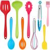 Joyfair - Set di 9 utensili da cucina in silicone, resistenti al calore, set di pentole con paletta, frusta per barbecue, utensili da cucina antiaderenti per cucinare e cuocere