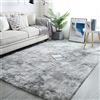 Pauwer Tappeti peluche Shaggy Area Tappeti morbidi come la seta Tappeti moderni soffici e morbidi per interni (Grigio Chiaro, 160 x 200 cm)