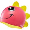 Tyr Diva - Cuffia da bagno per bambini, in silicone, Dino Destroyer giovanile, unisex, colore: Pink/Yellow, TU