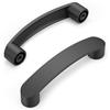 FURNIWARE 10 maniglie per mobili, 96 mm, distanza tra i fori, per armadi, cucina, mobili, cassetti, maniglie nere