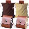 Molyorch 2 PCS Borsa da Foraggiamento in Tela, Borsa da Foraggiamento per Fungh, Custodia per Foraggiamento in Tela Cerata Con Coulisse per Escursioni Campeggio All'aperto