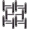 SOTECH 10 pezzi Cerniere per porte Cerniera a forare 15 x 83 mm con perno M8 x 47 mm Cerniera a avvitare per porte interne da avvitare/forare (acciaio nero)