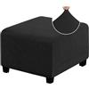 AQIGR Copripouf Quadrato 40 x 40/50 x 50/60x60/ 90x90 con Elastico,Copri Poggiapiedi Morbido Jacquard Fodere per Pouf Rettangolari Elasticizzati per Pouf Rimovibili per Soggiorno Camera da Letto