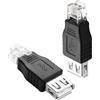 QIANRENON RJ11 maschio a USB femmina telefoni, connettore RJ11 6P2C maschio a USB A, cavo telefonico adattatore 2 pin RJ11/USB telefono interfaccia convertitore di prova per telefoni fax, 2 pezzi