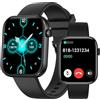 DigiKuber Smartwatch Uomo con Rispondi/Effettua Chiamate, 1,96'' Impermeabile Orologio Intelligente Chiamate Bluetooth/Messaggi di Testo/Monitor del Sonno/Frequenza Cardiaca per Android iOS