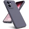 Oududianzi - Cover Compatibile con Oppo Reno 13 FS 5G / Oppo Reno 13 F 5G/4G [Cover in Silicone Liquido] [Interno in Microfibra] Gomma Gel di Silicone Liquido Antiurto Custodia - Grigio Scuro