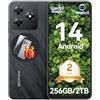 Blackview Android 14 Smartphone 2025, 256GB+12GB 2TB TF,6,56 90Hz Display, Octa-Core Telefono, 5000mAh, Fingerprint/Face ID/FM/OTG/GPS/3.5mm Jack/Dual SIM