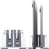 Psitek Supporto Verticale Laptop Doppio, Alluminio Supporto Verticale PC Portatile, Supporta 2 dispositivi, Larghezza dello slot regolabile, adatta a tutti i laptop con uno spessore di 10-30mm