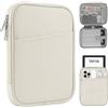 HoYiXi Custodia universale per 7 Kindle Paperwhite/Colorsoft 2024 Compatible with 6.8 Paperwhite 2021-2012/6-6.8 pollici eReaders Kobo/Tolino/Sony With Anti-Drop Protective Sleeve Case,Bianco