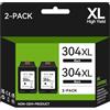 Neiber ATOPINK Cartucce 304XL Nero Sostituzione per Cartuccia HP 304 Nero, 304 XL Compatibili con Inchiostro Stampante DeskJet 3750 3700 3720 3762 2630 2622 3760 3730 3755 2620 Envy 5055 5050 5000 5030 5032