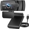 Nulaxy Webcam Full HD 1080p, con otturatore per la Privacy per videochiamate, correzione della Luce HD, Funziona con Skype, Zoom, FaceTime, Hangouts, PC/Mac/Laptop/Smart TV