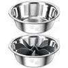PETTOM 2 Ciotole per Cani in Acciaio Inox con Slow Feeder Inserire, 2-in-1 Ciotola per Cani Anti Ingozzamento, Ciotola per Cibo da 1560ML Antiscivolo, Ciotola Alimentazione Lenta Cane