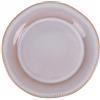 Villa d'Este Home Tivoli Set 6 Piatto piano in gres, beige bordo decorato, The Market