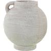 DRW Vaso da tavolo con manico in ceramica in bianco 29 x 29 x 30 cm