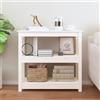 AUVYI Tavolo Divano in Legno Massello di Pino 80x40x74 cm Bianco Tavolo Consolle Tavolo Soggiorno Moderno Consolle Moderna Cosolle Ingresso Arredo Ingresso Moderno Decorativa Da Tavolo